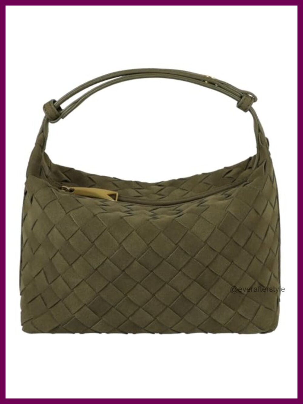 Faux Suede Woven Hobo Handbag Small Shoulder Bag Mini Purse